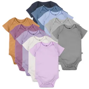 10-Pack Organic Cotton Short Sleeve Bodysuits