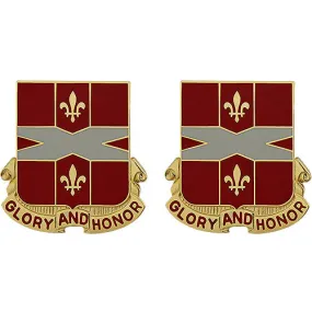 111th ADA (Air Defense Artillery) Unit Crest (Glory and Honor) - Sold in Pairs