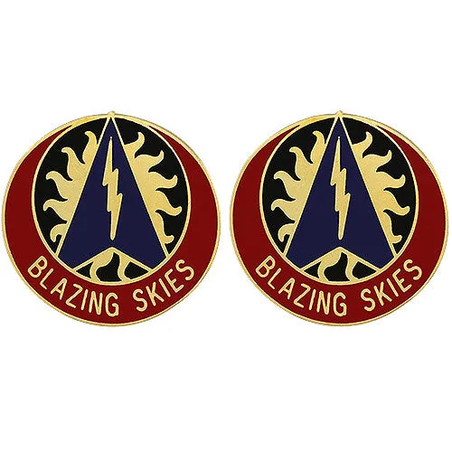 164th ADA (Air Defense Artillery) Brigade Unit Crest (Blazing Skies) - Sold in Pairs