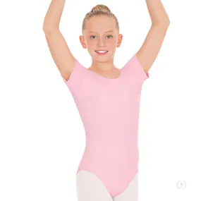 44475C Child Microfiber Short Sleeve Leotard