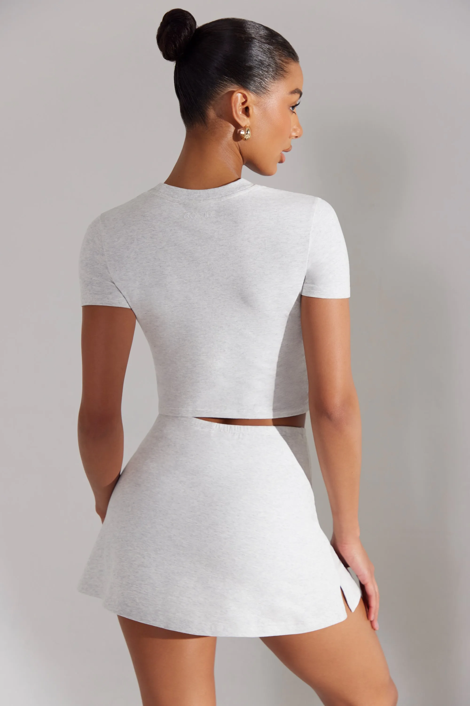 A-Line Mini Skort in Heather Grey