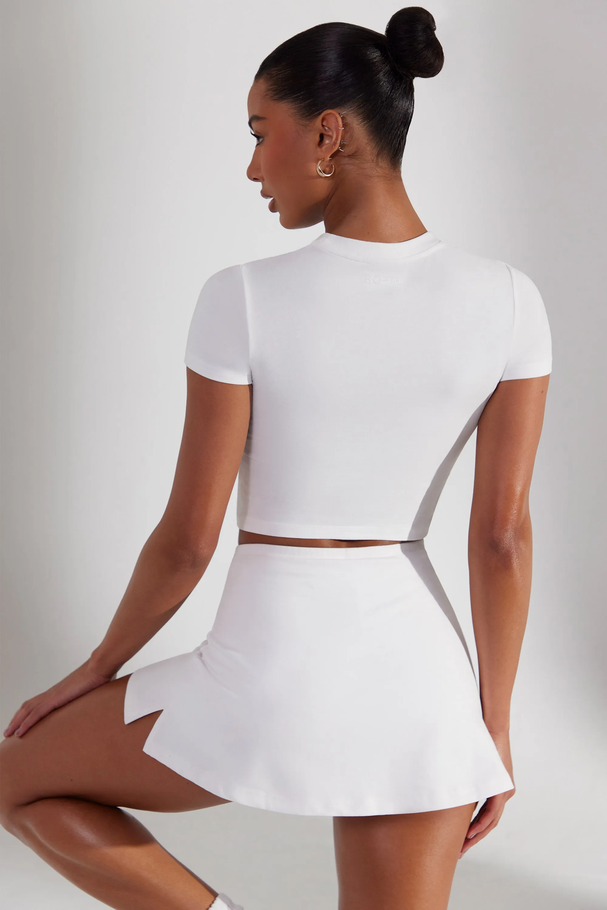 A-Line Mini Skort in White