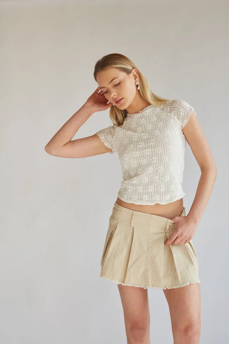 Aliyah Pleated Micro Mini Skort