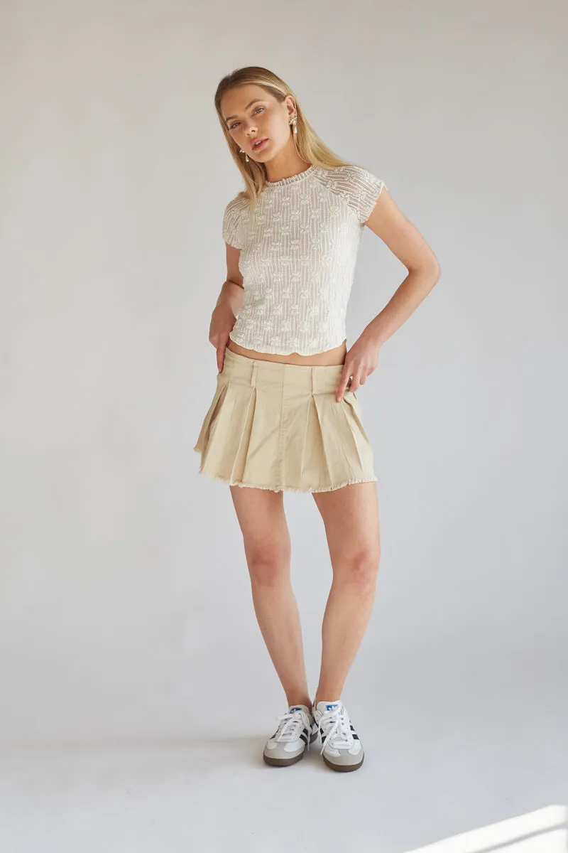 Aliyah Pleated Micro Mini Skort