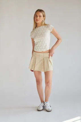 Aliyah Pleated Micro Mini Skort