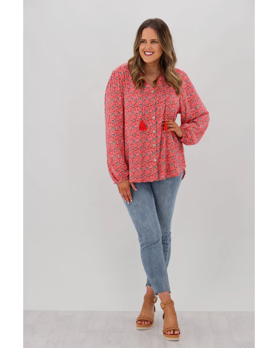 All About Eve Rosanna Shirt Red