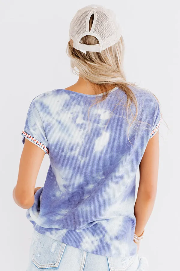 Along The Lane Tie Dye Shift Top in Indigo