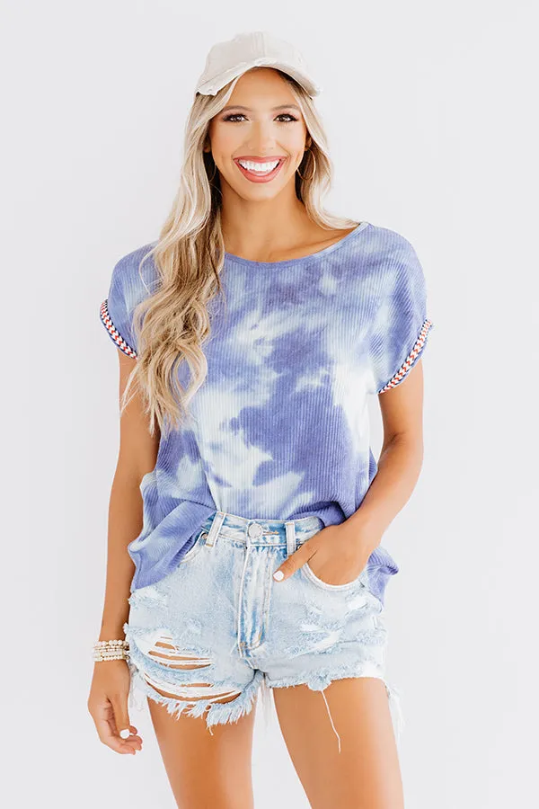 Along The Lane Tie Dye Shift Top in Indigo