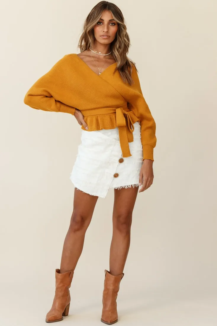 Amara Long Sleeve Knit Top Mustard