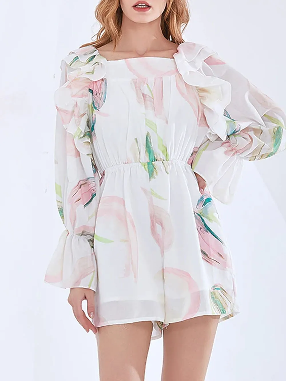 AMBAR Ruffled Romper