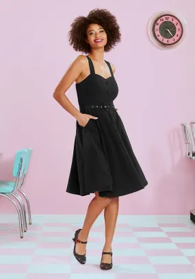 Amour in Noir Swing Dress