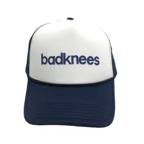 badknees Foam Trucker Hat - Navy and White