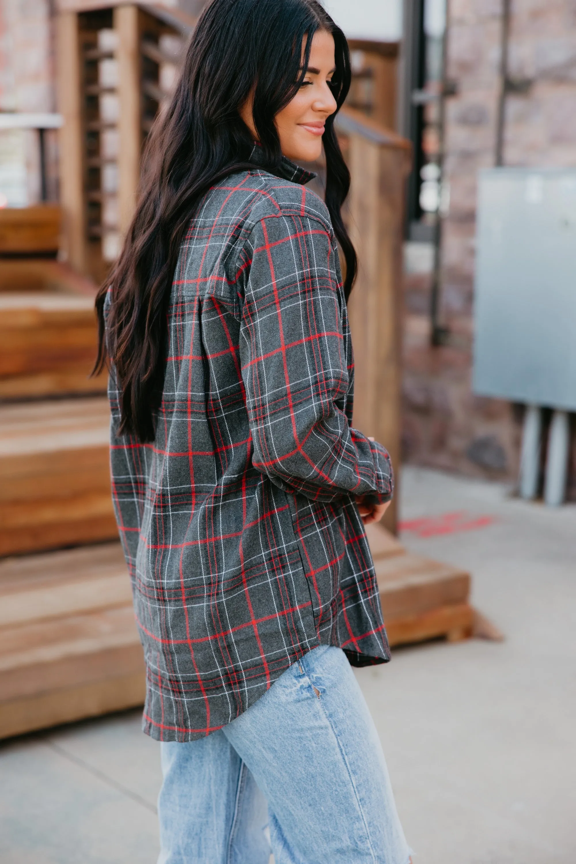 Beatrice Oversized Plaid Top