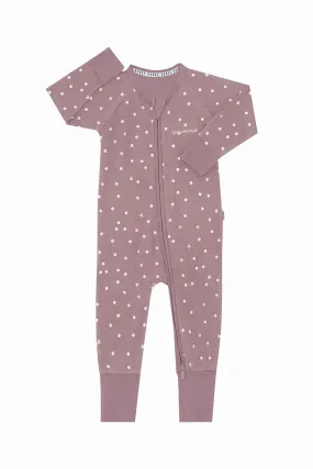 Bonds Poodlette Zip Wondersuit - Ditsy Dots Munroe Mauve