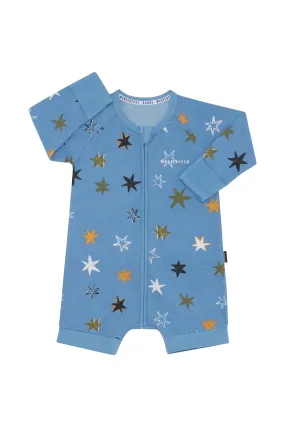 Bonds Wonderfresh Long Sleeve Romper - Dreamy Stardust Twilight