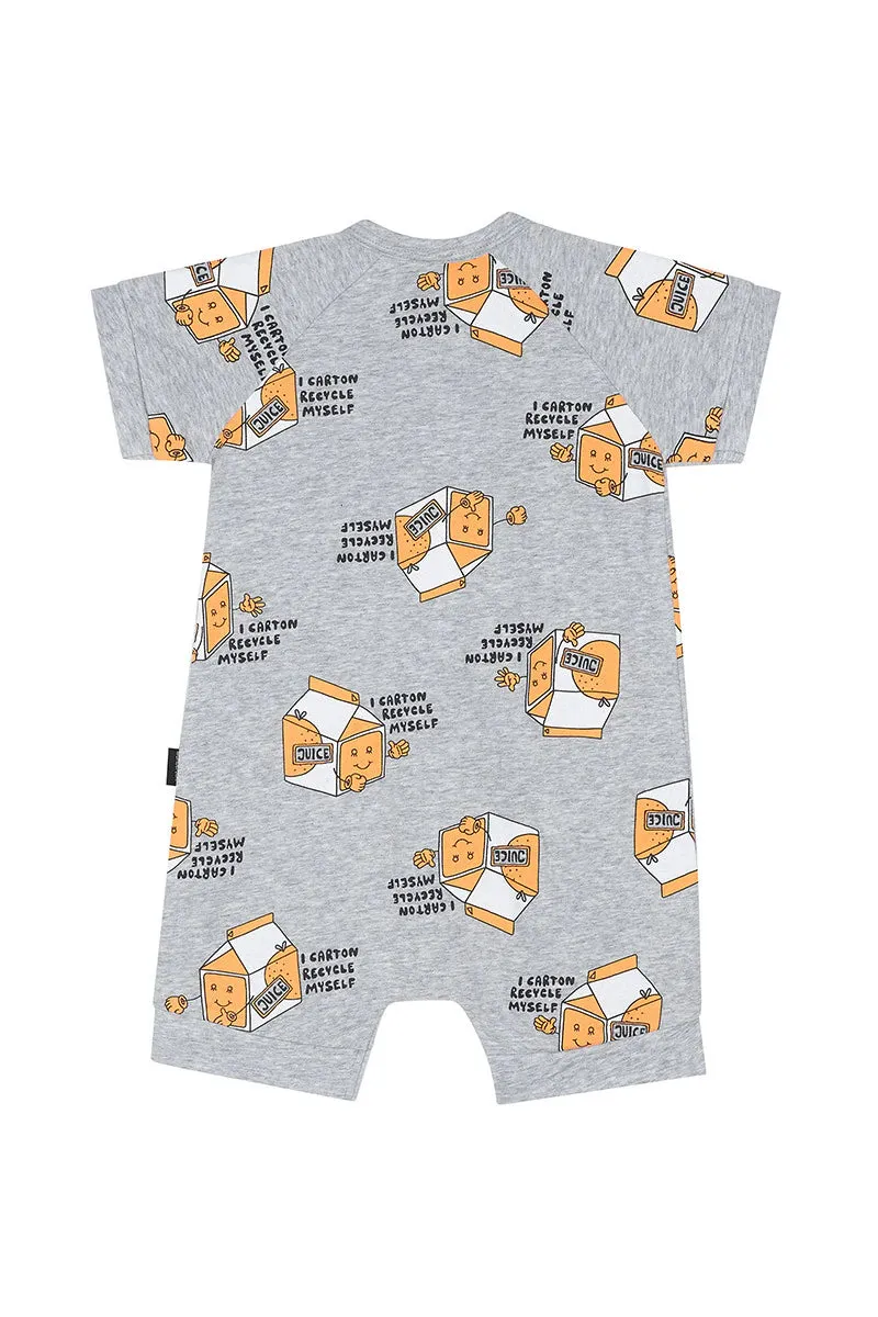 Bonds Zip Romper - Carton Recycle New Grey Marle