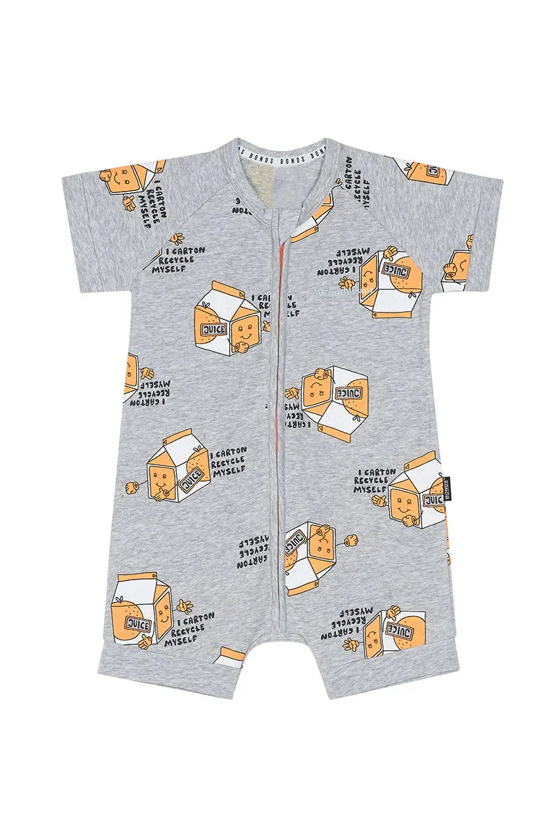 Bonds Zip Romper - Carton Recycle New Grey Marle