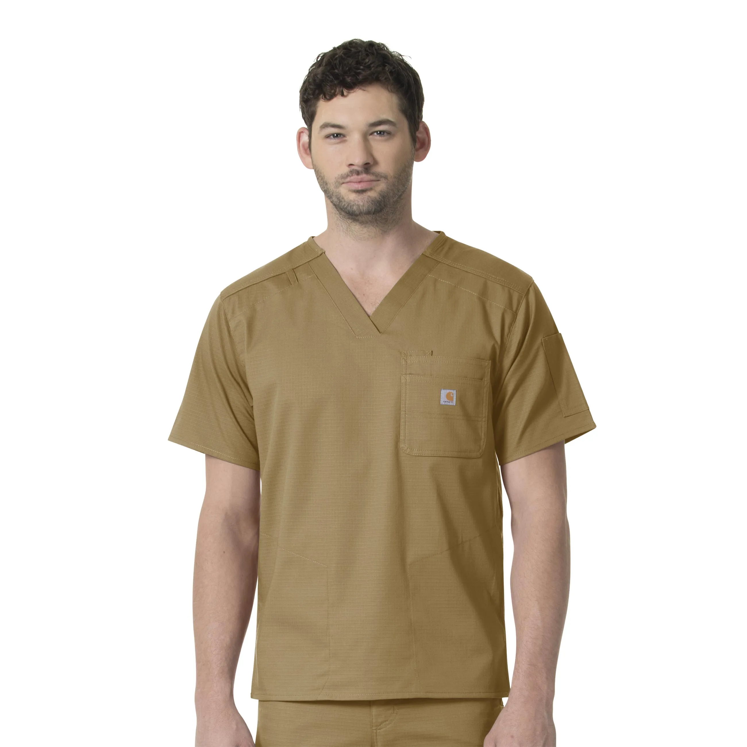 Carhartt Rugged Flex Ripstop Men's 6 Pocket Scrub Top - Dijon