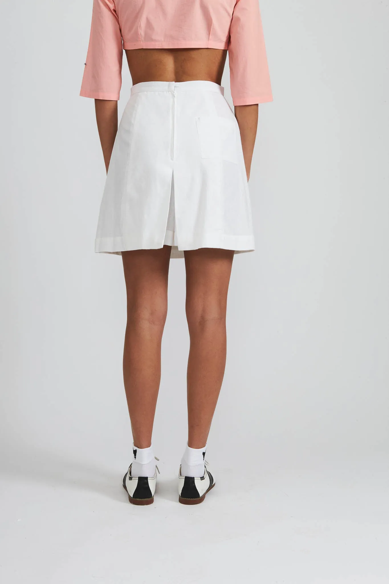 Carter Skort in White Cotton