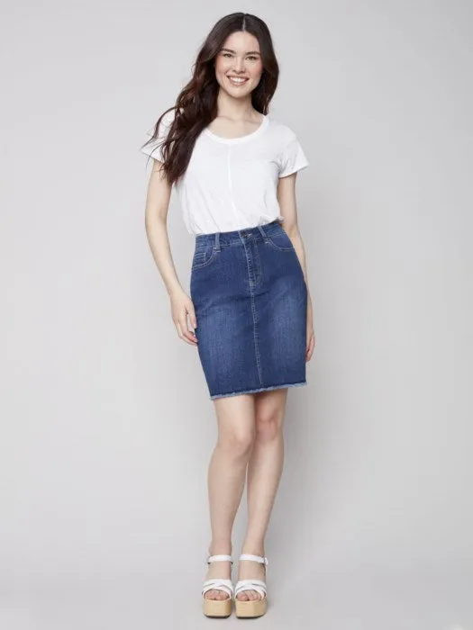 C.B 7042RR Stretch Denim Skort