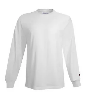 Champion Men's Adult Long Sleeve Tagless Tee With C Logo CC8C