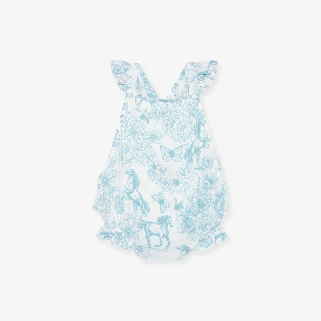 Charlotte Anne Ruffled Strap Bubble Romper