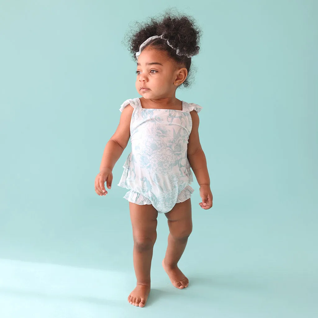 Charlotte Anne Ruffled Strap Bubble Romper