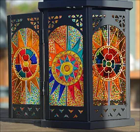 Completely Custom MEDIUM Moroccan Lantern in BLACK