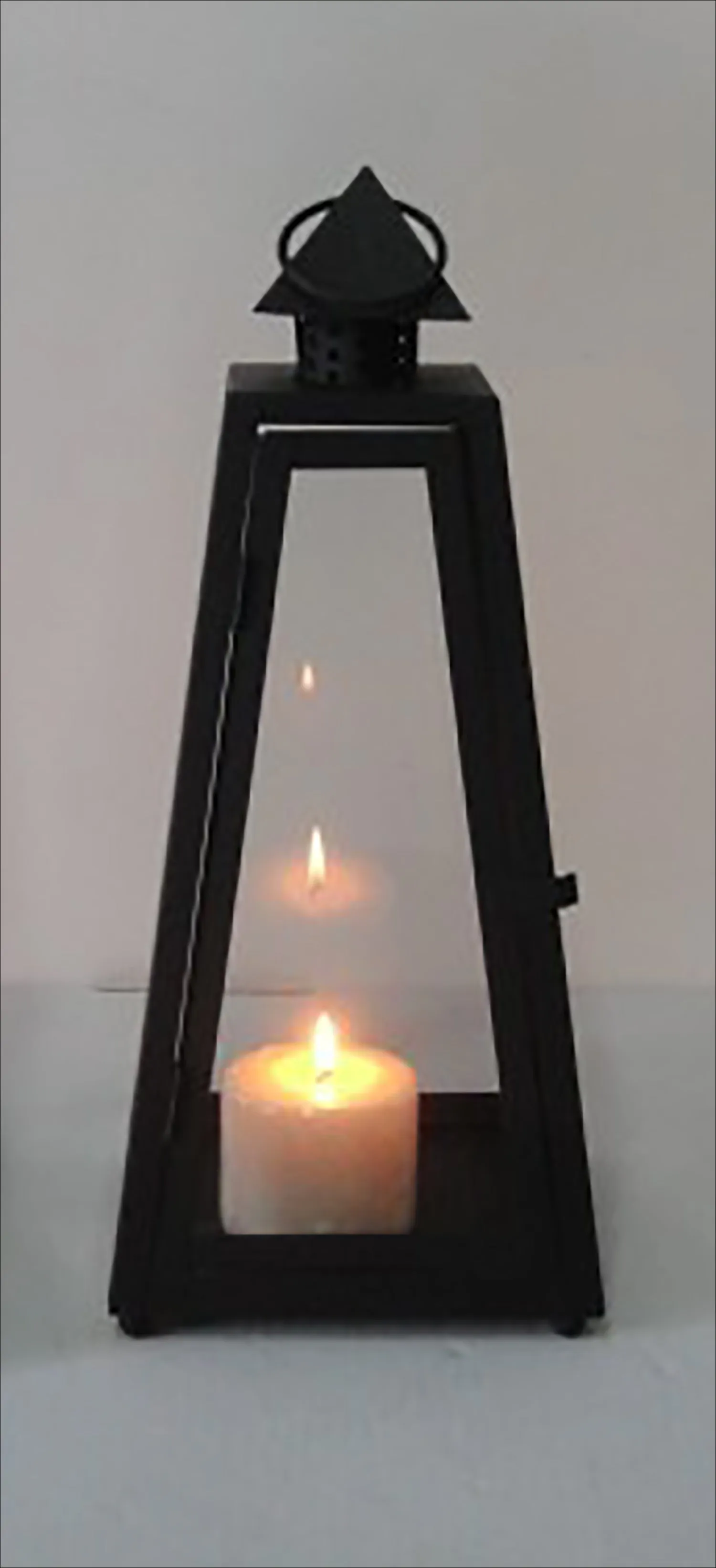 Completely Custom MEDIUM Pyramid Lantern in BLACK