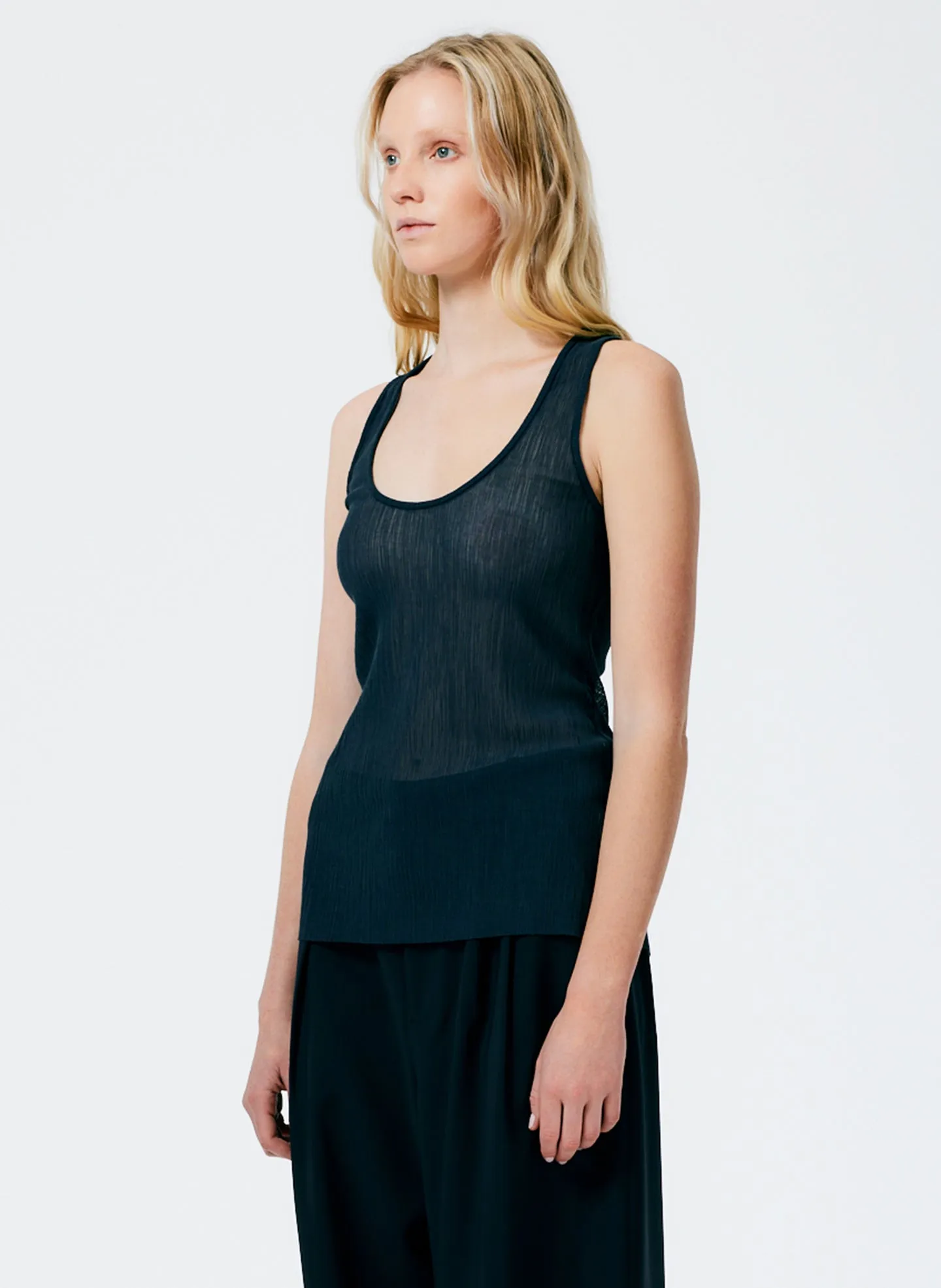 Crepe Gauze Racerback Tank