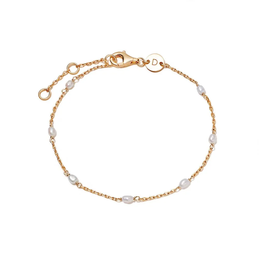 Daisy London Treasures Seed Pearl Chain Bracelet, Gold