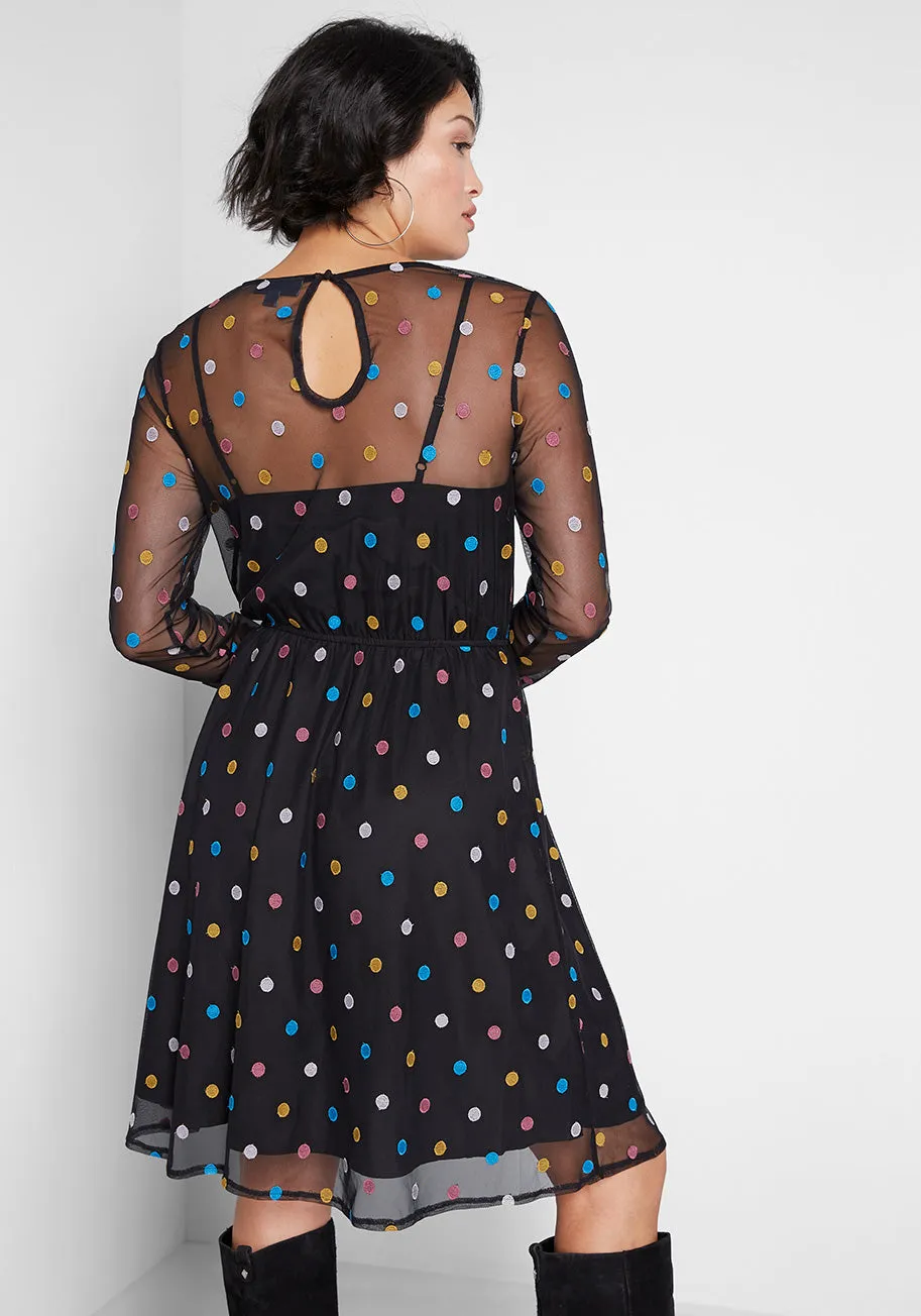 Dazzle Do It Dotted Dress