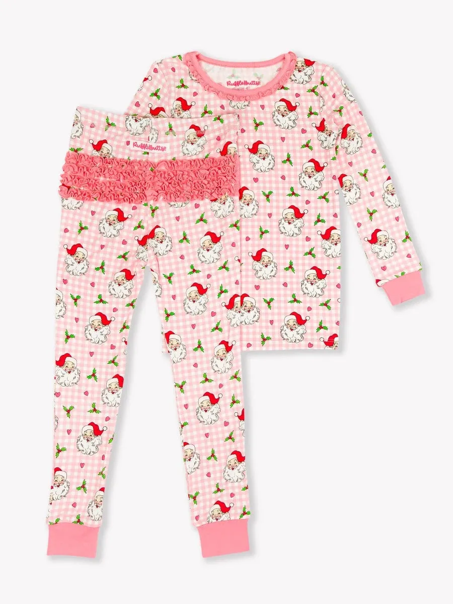 Dear Santa Toddler Ruffle Long Sleeve Pajama Set