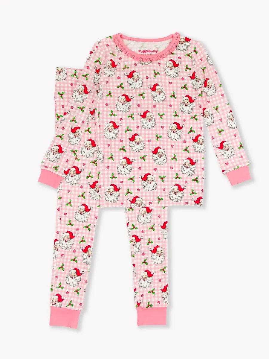 Dear Santa Toddler Ruffle Long Sleeve Pajama Set