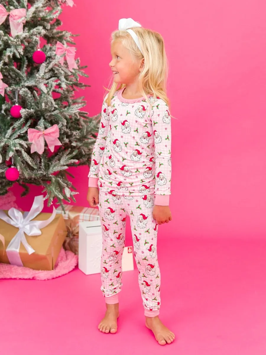 Dear Santa Toddler Ruffle Long Sleeve Pajama Set