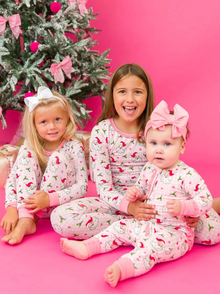 Dear Santa Toddler Ruffle Long Sleeve Pajama Set