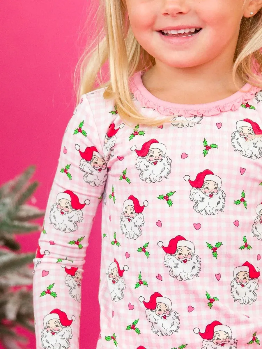 Dear Santa Toddler Ruffle Long Sleeve Pajama Set