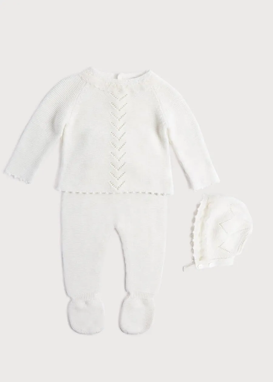 Delicate Ivory Lace Cotton Set (0-12mths)