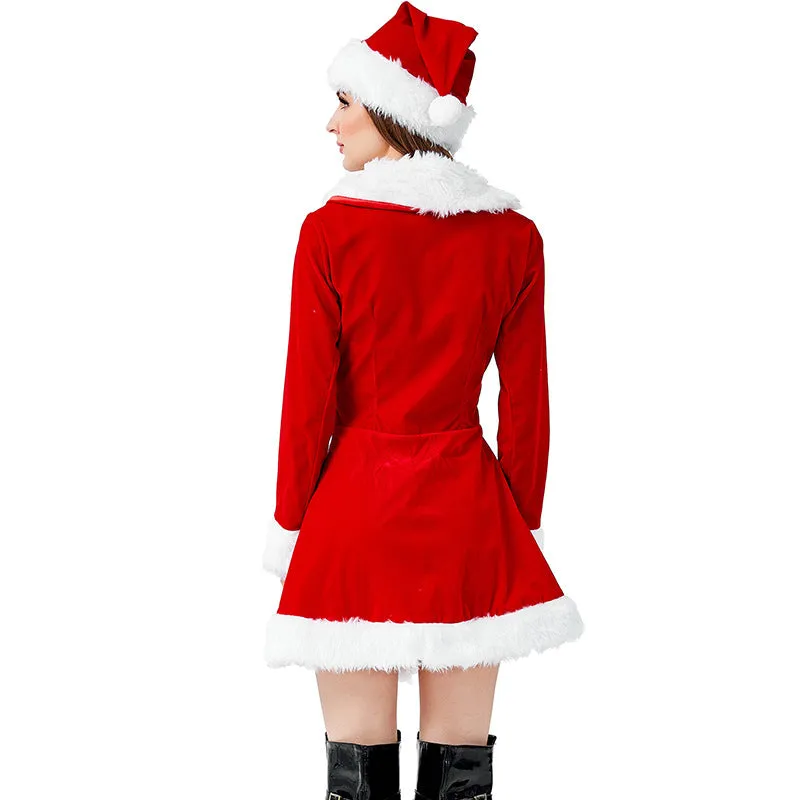 DressBetty - Adult Women Christmas Costume Red Santa Claus New Year Party Outfit Fancy Dress