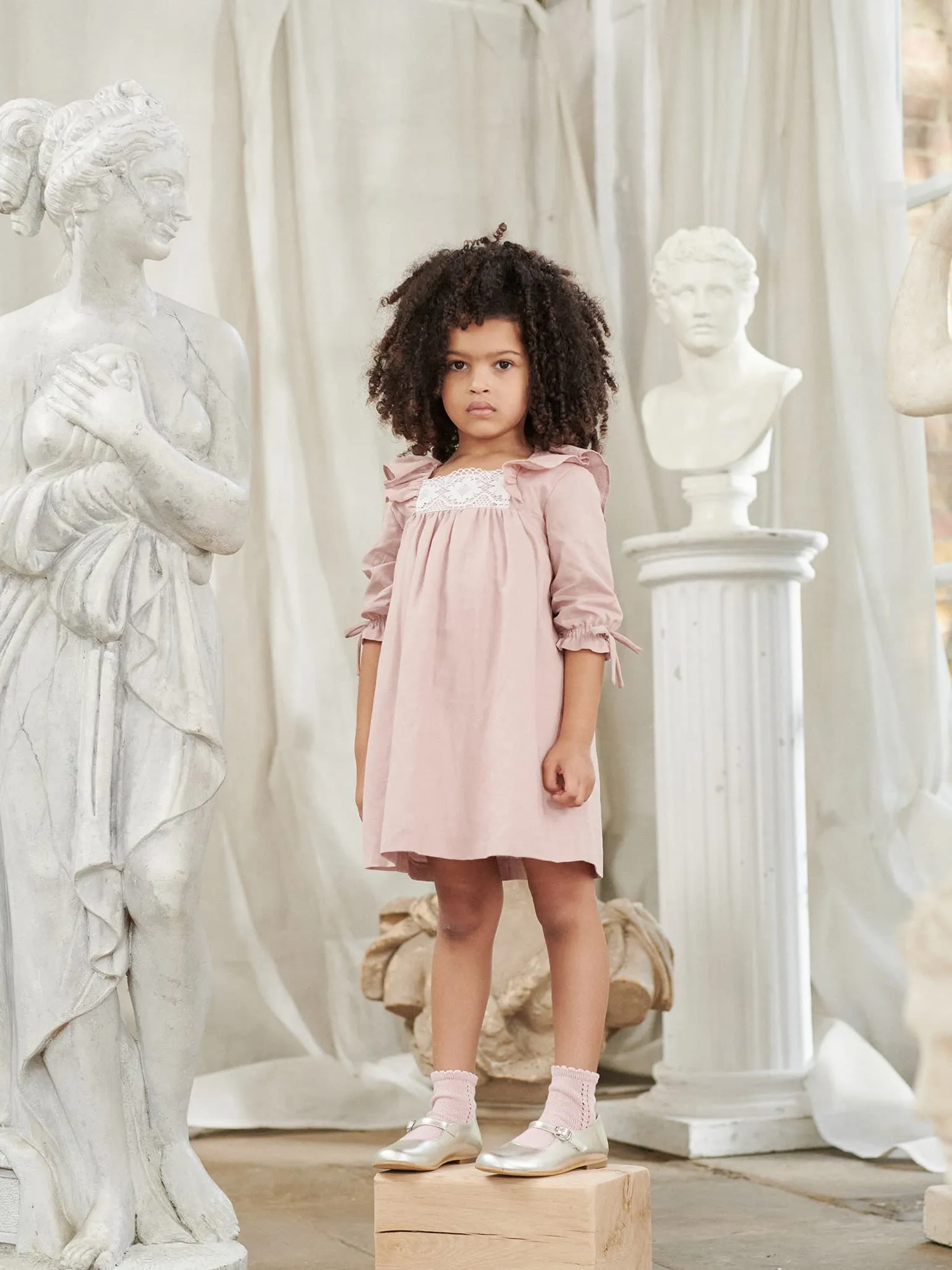 Dusty Pink Cuadras Girl A-Line Dress