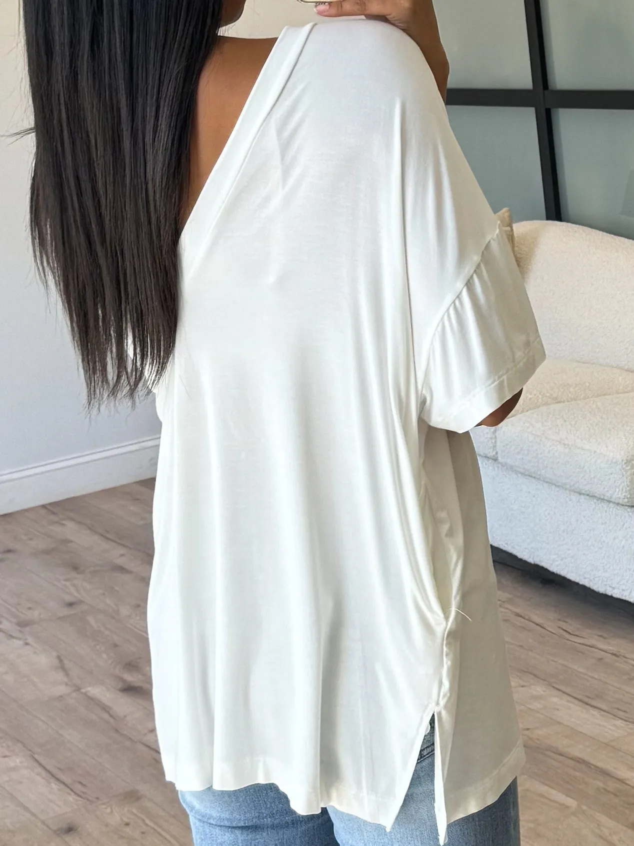 Effortless Oversized Tunic | White