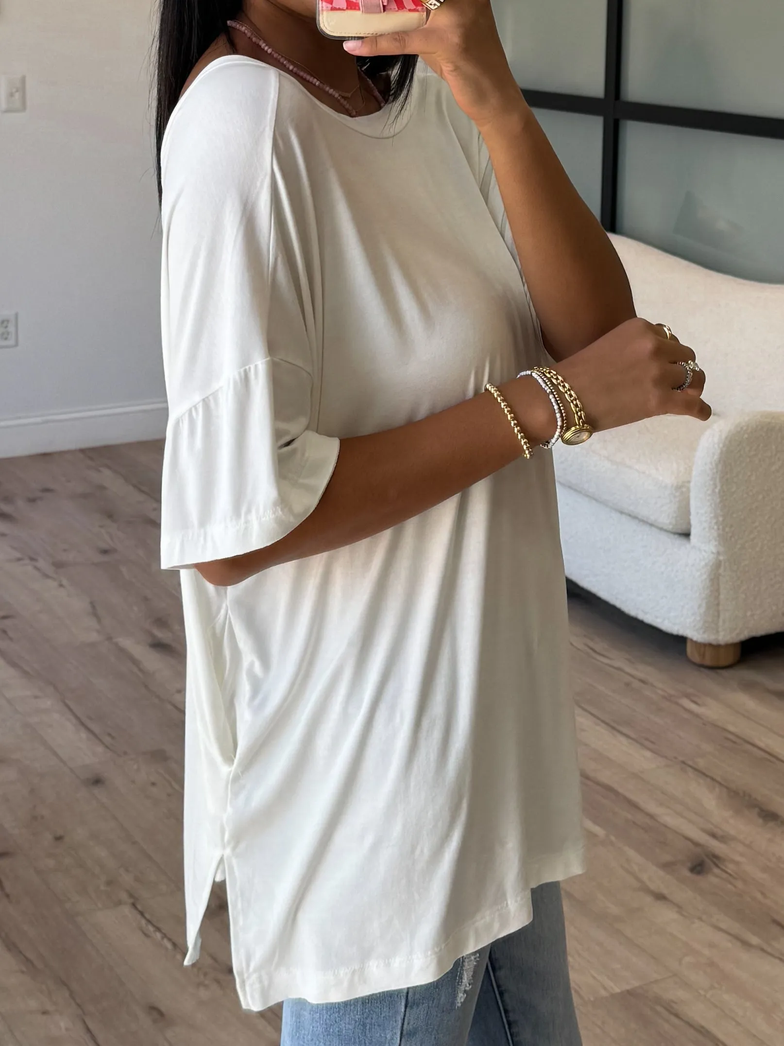 Effortless Oversized Tunic | White