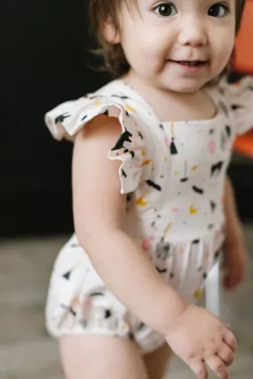 Emmy Bubble Romper in Spooky Scenes