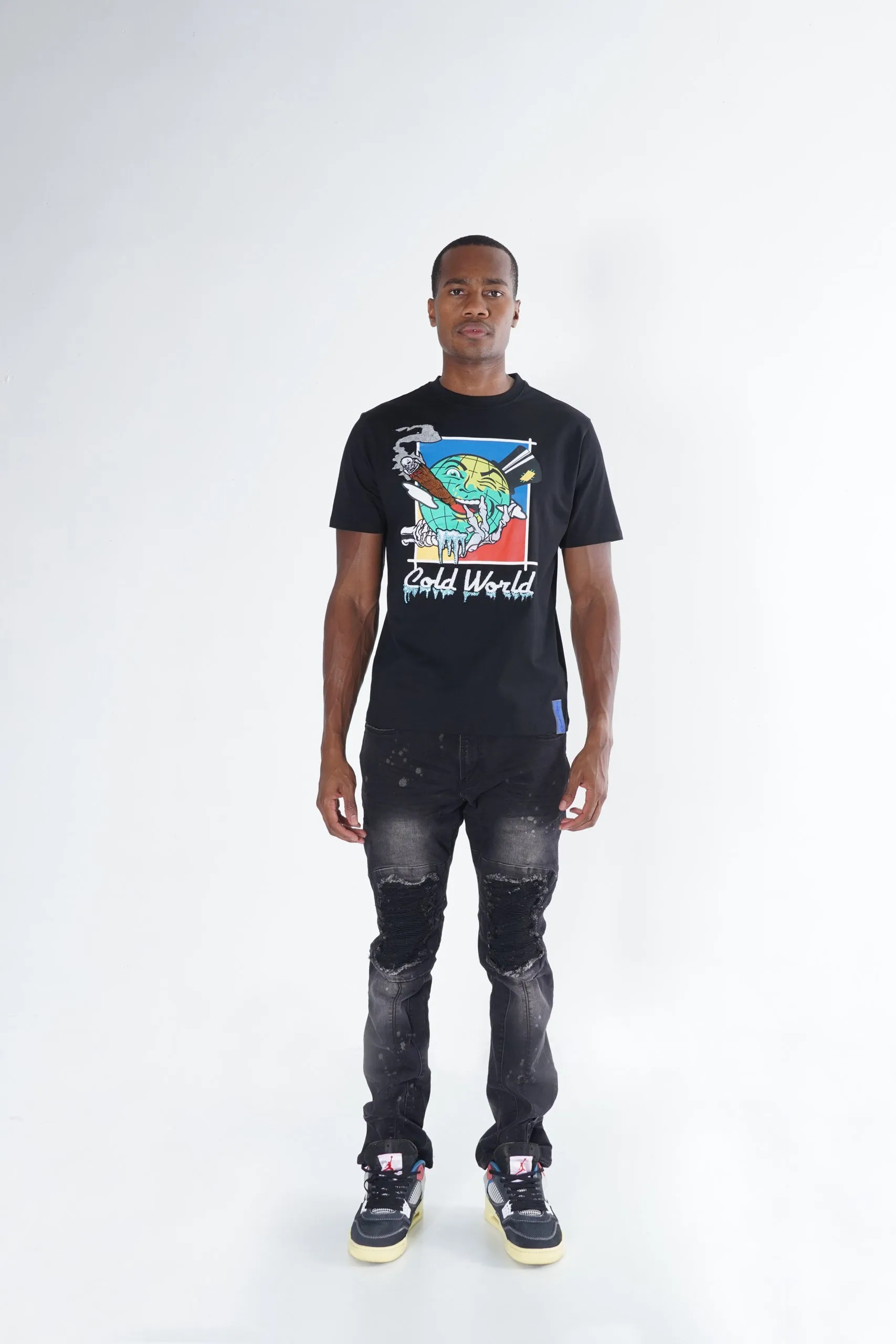 F112 Frost Cold World Tee - Black