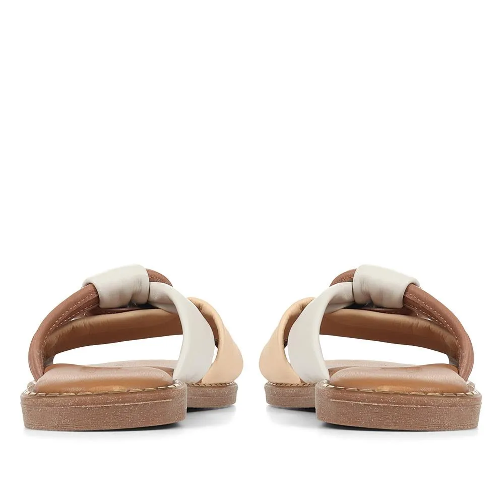 Ginia Leather Slider Sandals - GINIA / 322 412