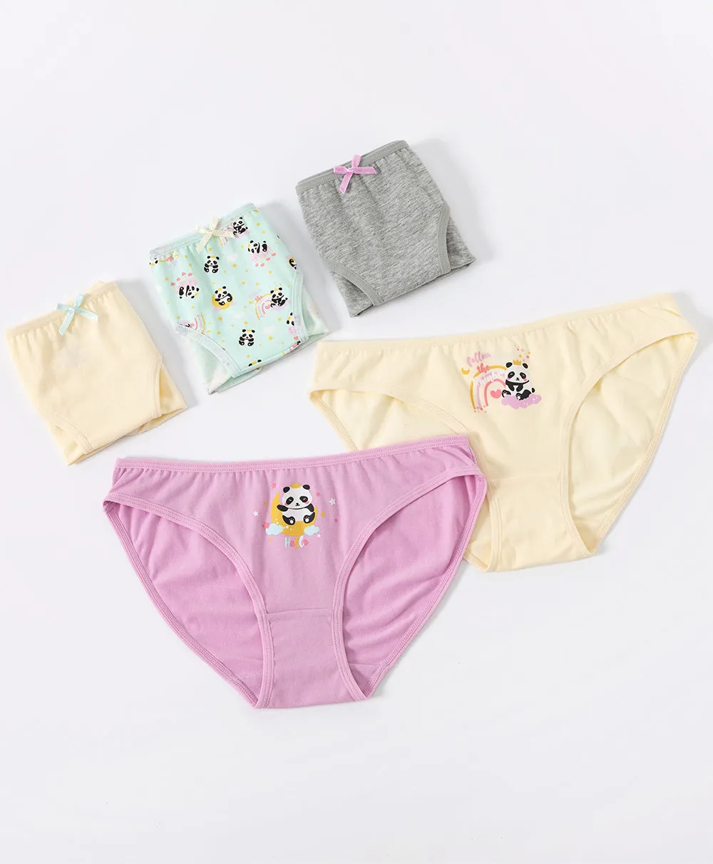 Hello Panda Graphic 5-pack Mini Panties