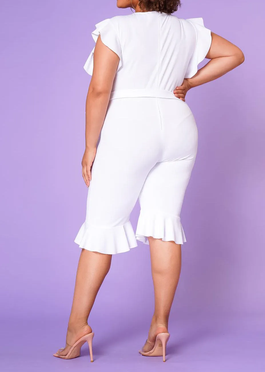 HI Curvy Plus Size Women Occasional Biker Romper