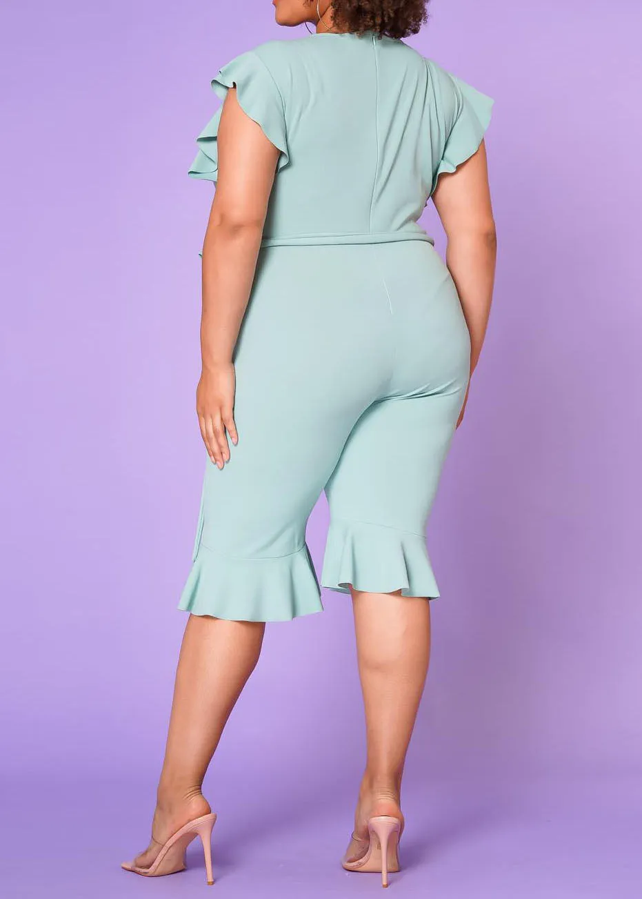 HI Curvy Plus Size Women Occasional Biker Romper