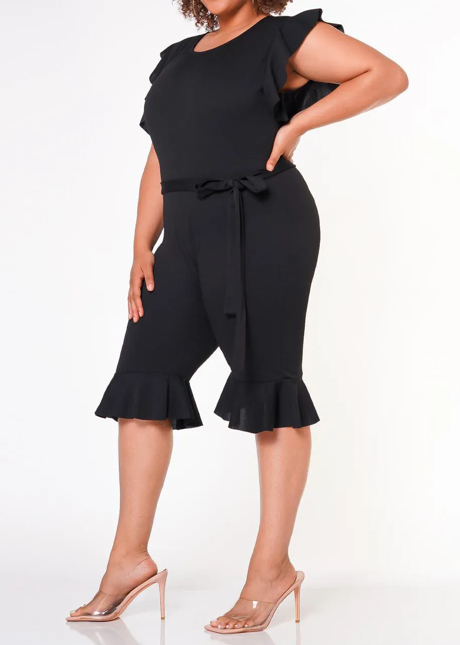 HI Curvy Plus Size Women Occasional Biker Romper