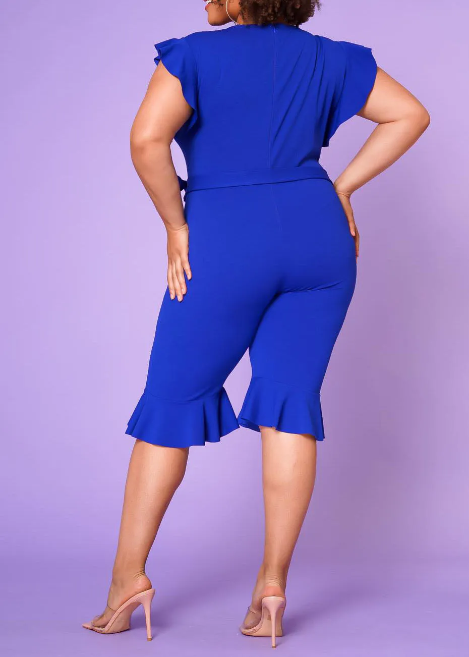 HI Curvy Plus Size Women Occasional Biker Romper